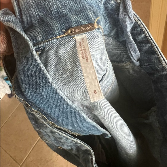 Free People Lace Up Pleated Denim Mini Skirt - Picture 11 of 11